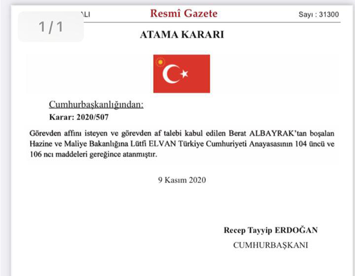 Karamanlı Lütfi Elvan Ekonomi Bakanı Oldu