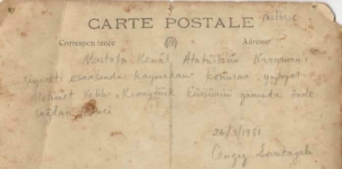 Mustafa Kemal Atatürk Karaman'ı ziyaret etti mi?