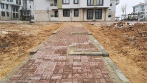 Karaman Belediyesi öğrenciler için yaya yolu yaptı