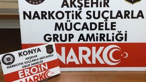 Konya'da durdurulan araçta uyuşturucu bulundu