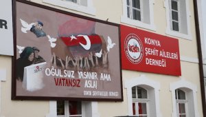 Konya'da Şehit Aileleri derneğinin davetsiz misafiri duygulandırdı