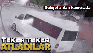 Minibüsün freni patladı, yolcular teker teker atladı... O anlar kamerada