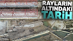 Rayların altından çıkan tarihi dev liman şehri havadan görüntülendi