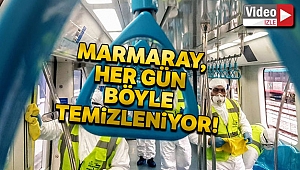 Günde 500 bin kişinin yolculuk ettiği Marmaray her gün tepeden tırnağa temizleniyor