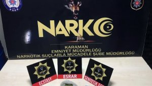 Karaman'da uyuşturucu operasyonunda 3 gözaltı
