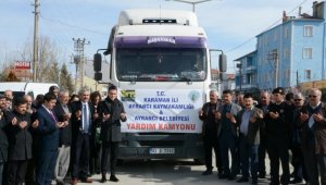 Karaman'dan Elazığ'a yardım tırı yola çıktı