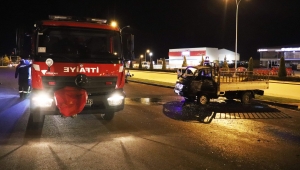 Karamanda Kamyonet yangını