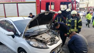 Karaman'da otomobil yangını