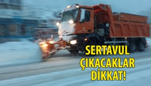 Sertavul Geçidi büyük araçların geçişine kar engeli