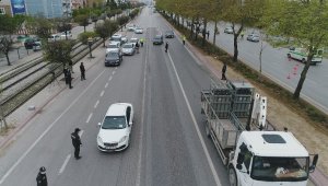 Konya'da sokağa çıkma kısıtlamasında kontroller sürüyor