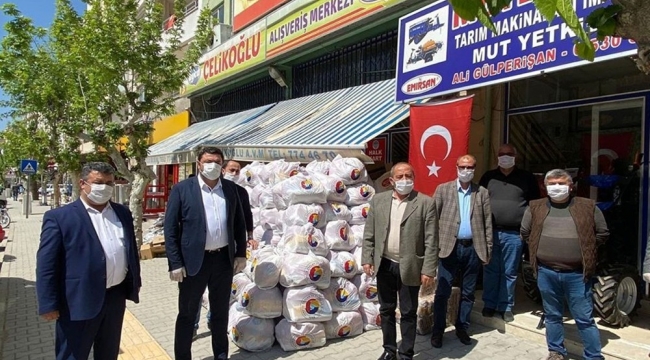 Mut'ta ihtiyaç sahibi bin aileye erzak yardımı
