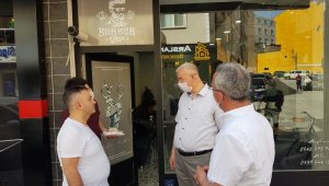 Başkan Çağlayan'dan berber ve kuaför esnafına ziyaret