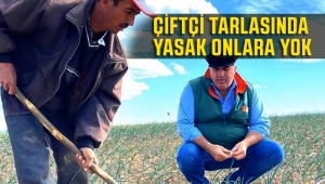 Bayram Olmasına rağmen Tarlada Soğan Çapası Yapan Üreticilerine ziyaret