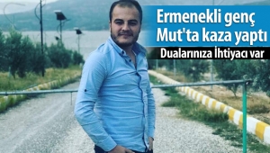 Ermenekli genç Mut'ta kaza yaptı