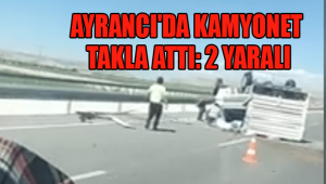 Karaman'da KAMYONET TAKLA ATTI: 2 YARALI