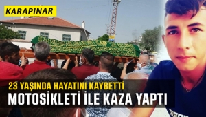 Karapınar'da genç motosiklet kazasında hayatını kaybetti