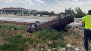 Ereğlide otomobil takla attı: 1 yaralı