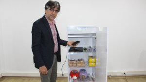 Karaman'da üretilen steril dolap, eşyaları virüslerden arındırıyor