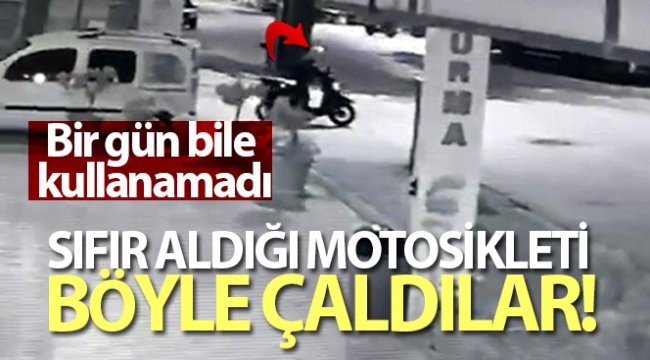 8 bin TL'ye aldı bir gün bile kullanamadı! Sıfır aldığı motosikleti böyle çaldılar