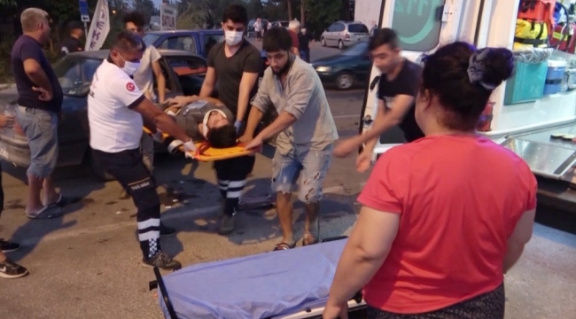 Otomobil ile kamyonet çarpıştı: 1 yaralı