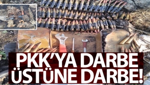 Pençe-Kaplan Operasyonu'nda EYP ve mühimmat deposu olarak kullanılan mağara ve sığınaklar ele geçirildi