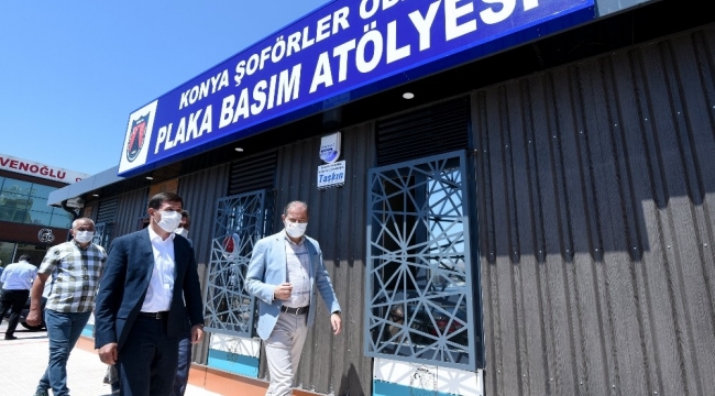 Karatay Belediyesinden Galericiler Sitesi'ne plaka basım merkezi
