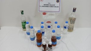 Silifke'de 7 litre sahte içki ele geçirildi