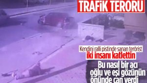 Baba ve oğlunun öldüğü kaza kamerada