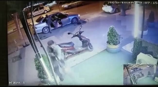 Karaman'da silahlı saldırıda 3 kişi yaralandı, o anlar güvenlik kamerasına yansıdı