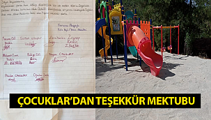 Çocuklardan Kaymakama Teşekkür Mektubu