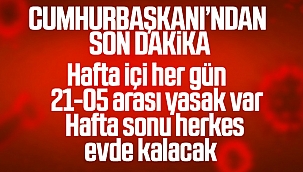 Cumhurbaşkanı Erdoğan, yeni koronavirüs tedbirlerini açıkladı
