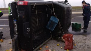 Ereğli'de kamyonet devrildi: 2 yaralı