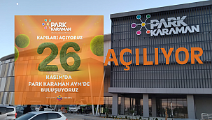 Park Karaman Alışveriş Ve Yaşam Merkezi Yarın Açılıyor