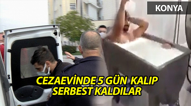 Süt kazanında banyo yapan ve görüntüyü kaydeden şahıslar serbest bırakıldı