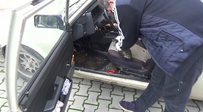 Konya'da otomobilde eroin ele geçirildi