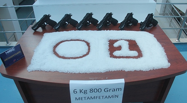 Sofra bezinden 6 kilo 800 gram metamfetamin çıktı