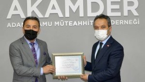 AKAMDER'e teşekkür belgesi