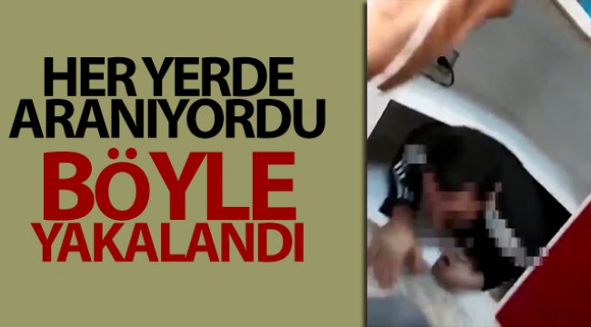 Aranan şahıs dolaptaki gizli bölmede yakalandı