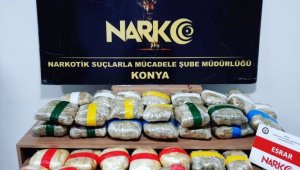Konya'da 29 kilo 580 gram esrar ele geçirildi
