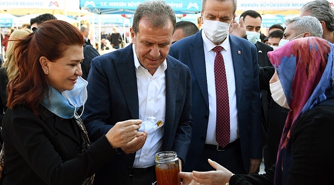 Üretici kadın stantları Erdemli'de kuruldu