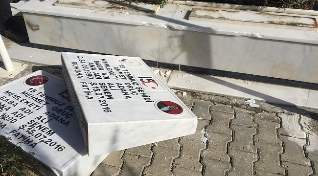 15 Temmuz şehidi ikiz polislerin mezarını tahrip eden 5 zanlı yakalandı