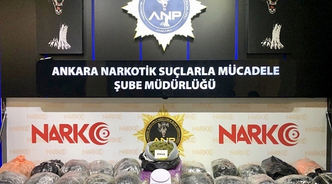 Ankara'da 22 kilo esrar ele geçirildi