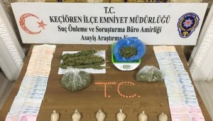 Ankara'da toplam 46 suç kaydı bulunan 3 kişi uyuşturucu madde ile yakalandı