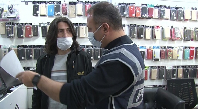 Antalya polisinden cep telefonu satışı yapan iş yerlerine denetim