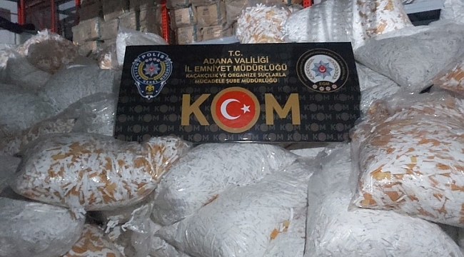 Adana'da 4 milyon 950 bin kaçak makaron ele geçirildi