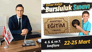 Envar Koleji, 22-25 Mart tarihleri arasında ilimiz geneli bursluluk sınavı düzenleyeceklerini açıkladı.