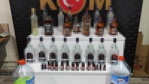 Silifke'de 39 litre sahte içki ele geçirildi