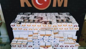 Silifke'de 45 bin kaçak makaron ile bin 440 dolu makaron ele geçirildi