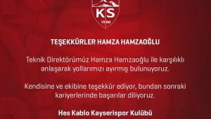 Kayserispor'dan Hamzaoğlu açıklaması