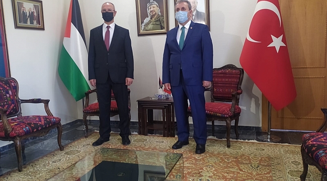 BBP Genel Başkanı Destici, Filistin Büyükelçiliğini ziyaret etti